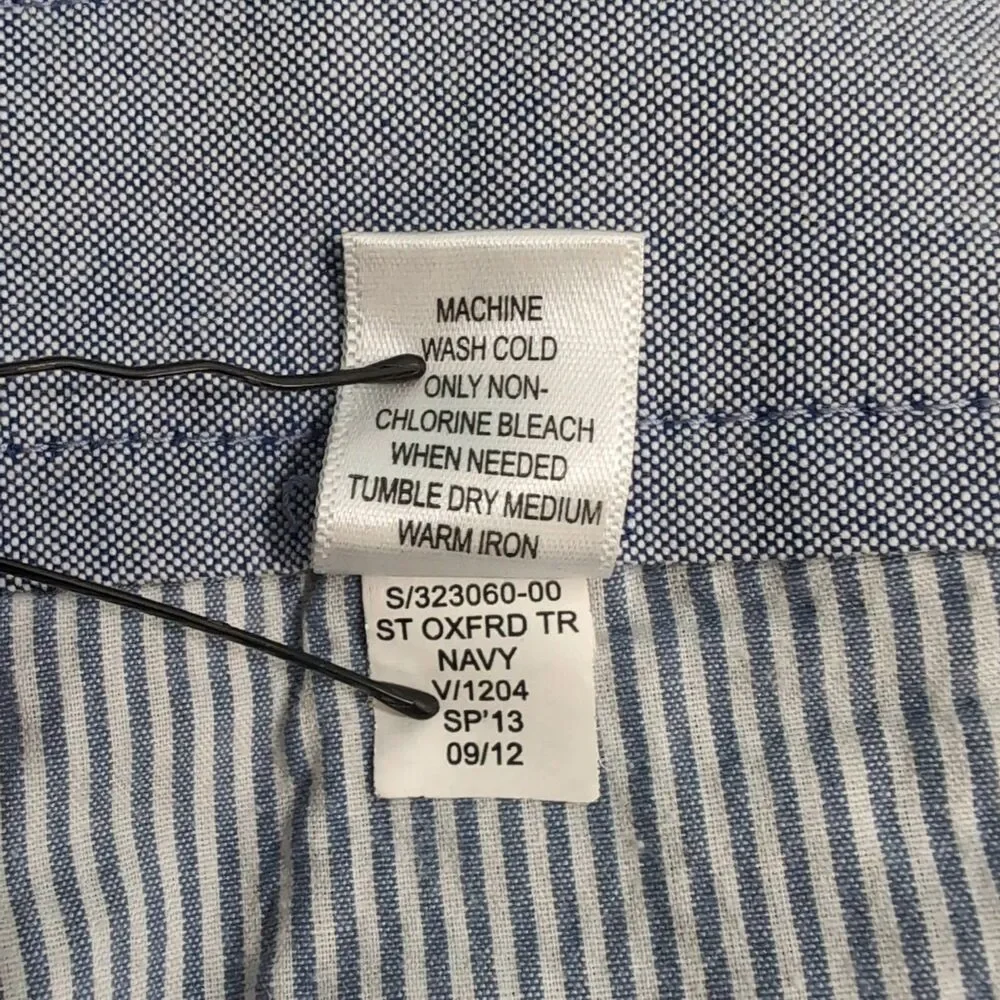 Banana Republic Men 31X30 (33X27) Blue Straight Fit Oxford Dress Pants
